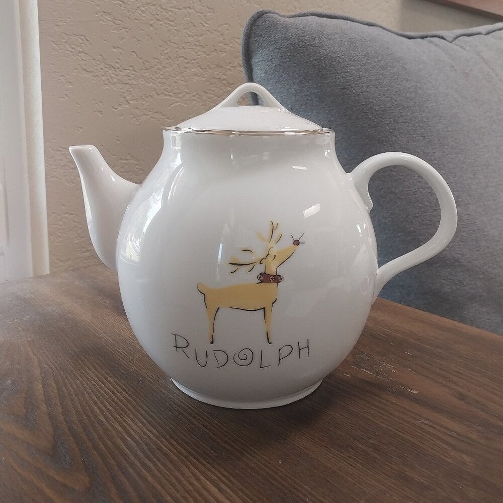 Pottery Barn Reindeer Teapot